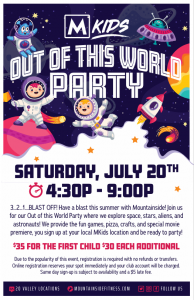 MKids Out Of This World Party